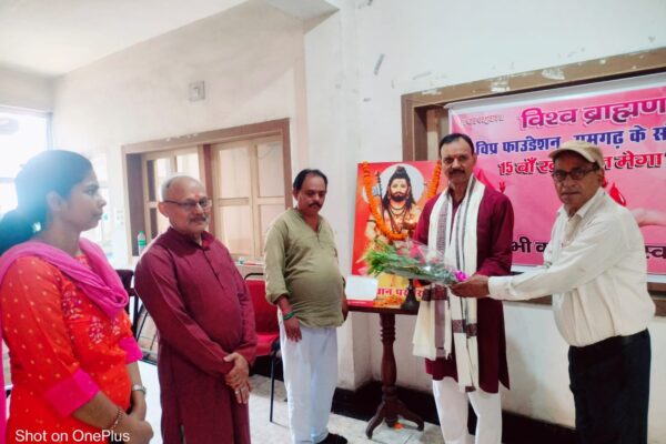 विश्व ब्राह्मण संघ एवं विप्र फाउंडेशन के तत्वाधान में 15वां रक्तदान शिविर का किया गया आयोजन: प्रदीप शर्मा